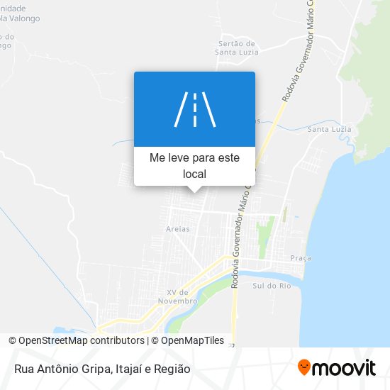 Rua Antônio Gripa mapa