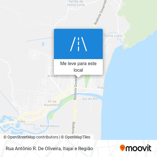 Rua Antônio R. De Oliveira mapa
