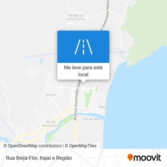 Rua Beija-Flor mapa