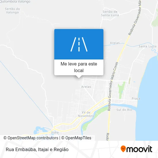 Rua Embaúba mapa