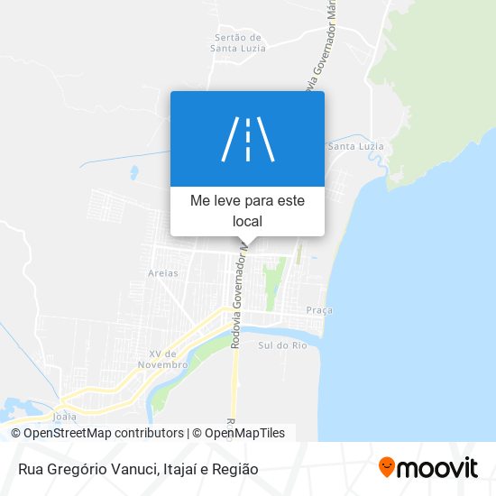 Rua Gregório Vanuci mapa