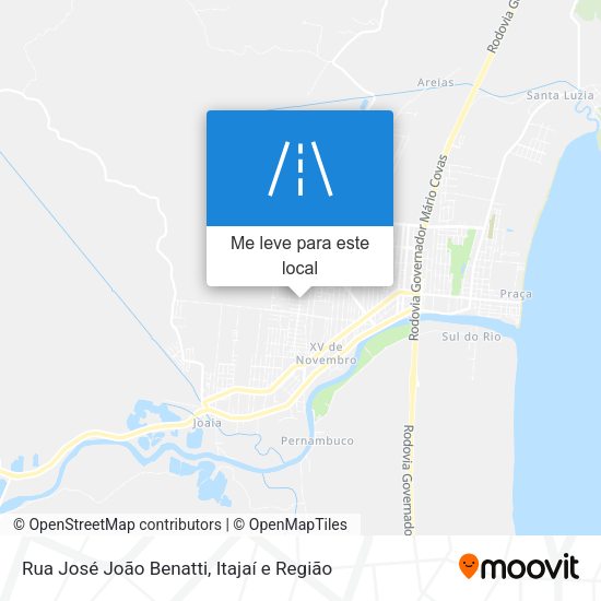 Rua José João Benatti mapa