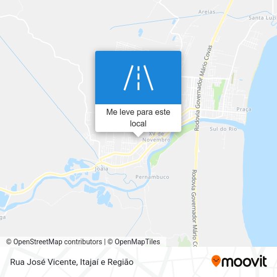 Rua José Vicente mapa