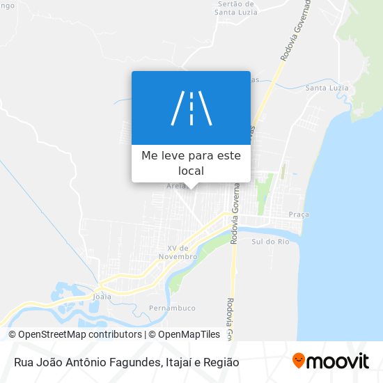Rua João Antônio Fagundes mapa