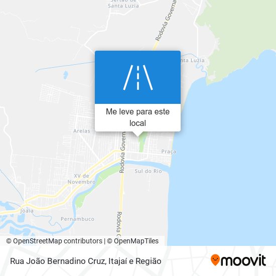 Rua João Bernadino Cruz mapa