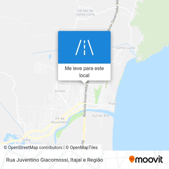 Rua Juventino Giacomossi mapa