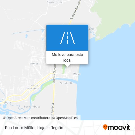 Rua Lauro Müller mapa