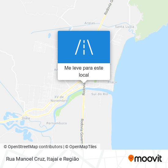 Rua Manoel Cruz mapa