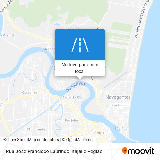 Rua José Francisco Laurindo mapa