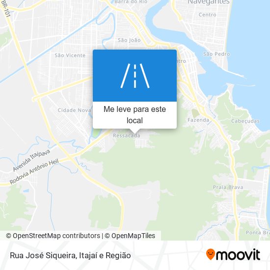 Rua José Siqueira mapa