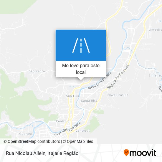 Rua Nicolau Allein mapa