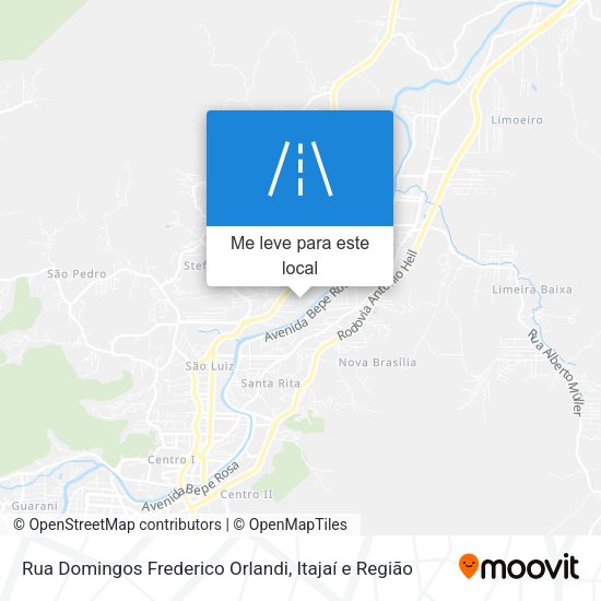 Rua Domingos Frederico Orlandi mapa