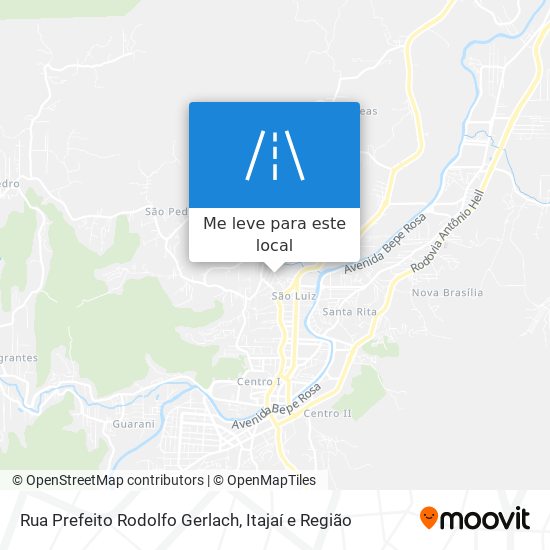 Rua Prefeito Rodolfo Gerlach mapa