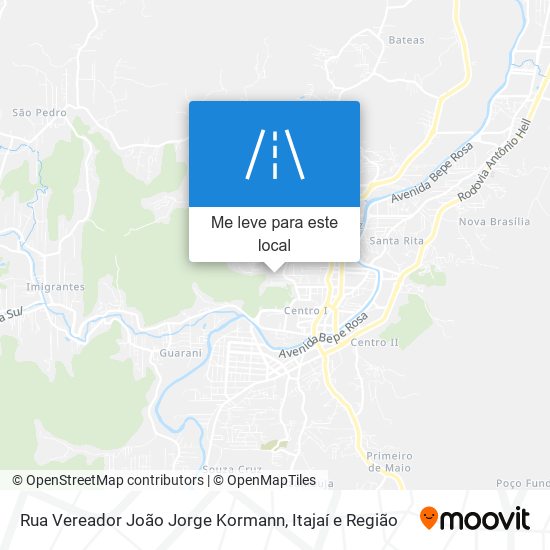 Rua Vereador João Jorge Kormann mapa