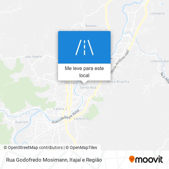 Rua Godofredo Mosimann mapa