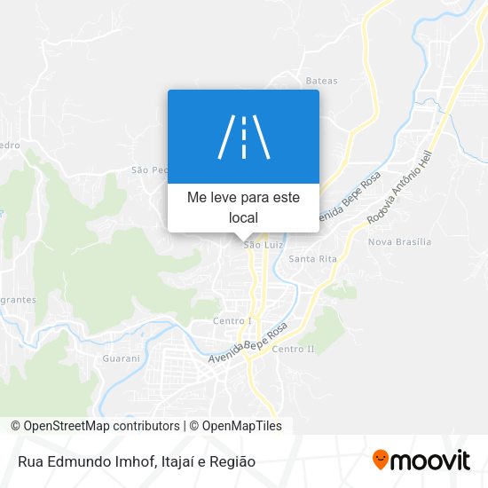 Rua Edmundo Imhof mapa