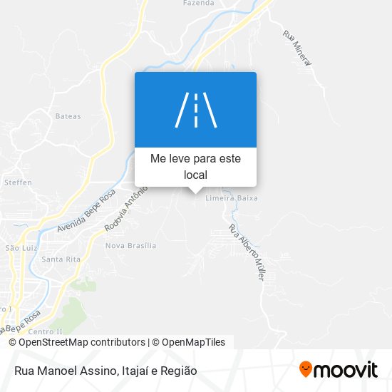 Rua Manoel Assino mapa