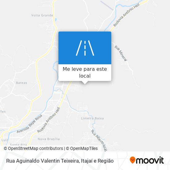 Rua Aguinaldo Valentin Teixeira mapa