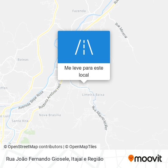 Rua João Fernando Giosele mapa