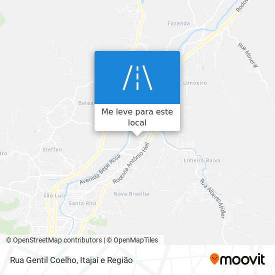 Rua Gentil Coelho mapa