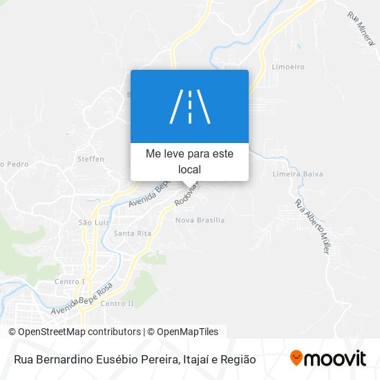 Rua Bernardino Eusébio Pereira mapa