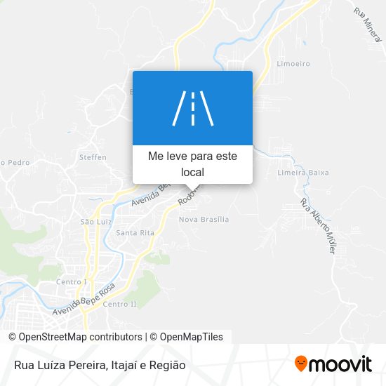 Rua Luíza Pereira mapa