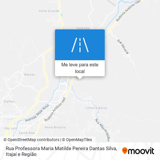 Rua Professora Maria Matilde Pereira Dantas Silva mapa