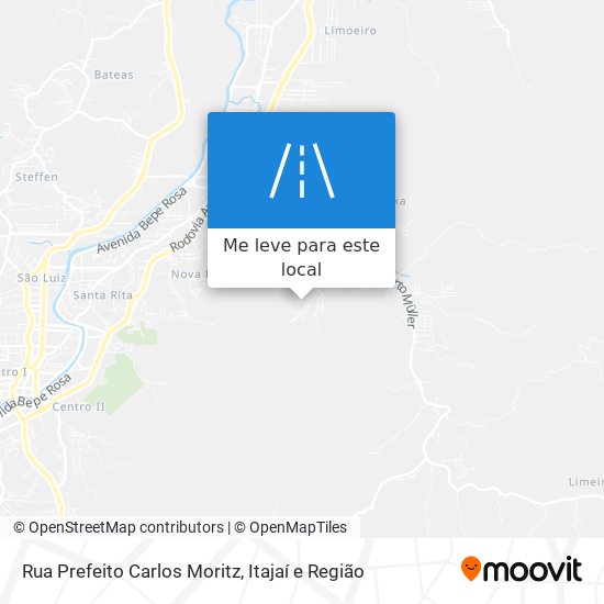 Rua Prefeito Carlos Moritz mapa
