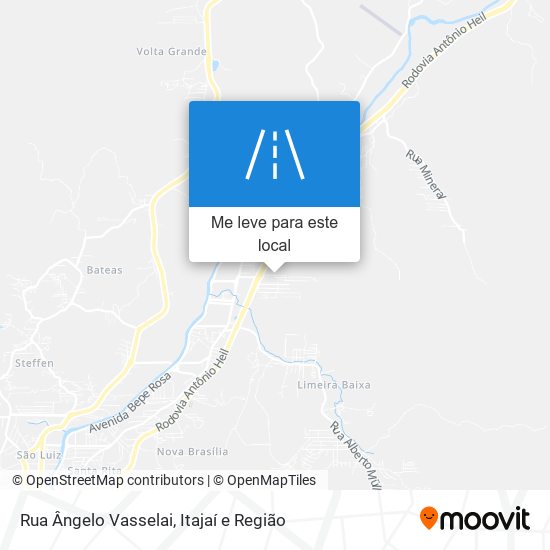 Rua Ângelo Vasselai mapa