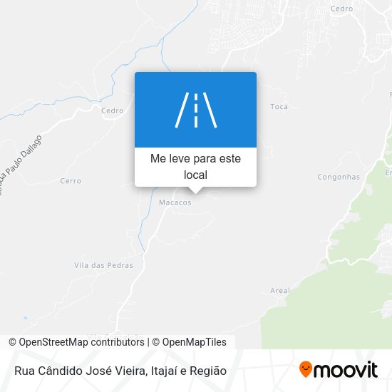 Rua Cândido José Vieira mapa