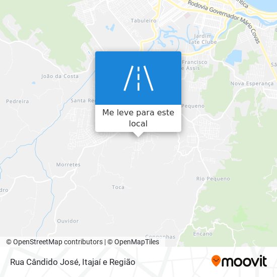 Rua Cândido José mapa