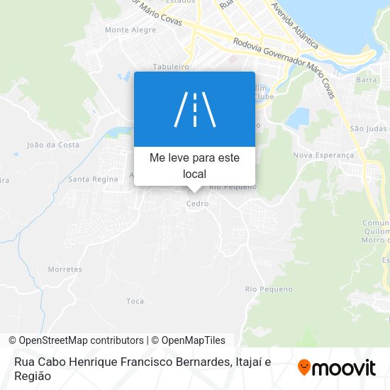 Rua Cabo Henrique Francisco Bernardes mapa