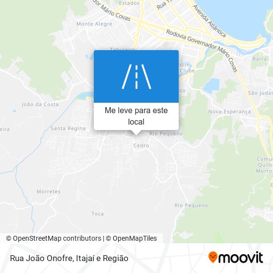 Rua João Onofre mapa