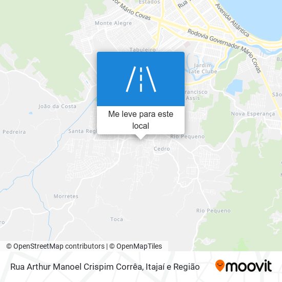 Rua Arthur Manoel Crispim Corrêa mapa