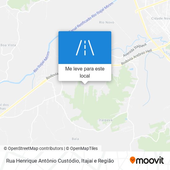 Rua Henrique Antônio Custódio mapa