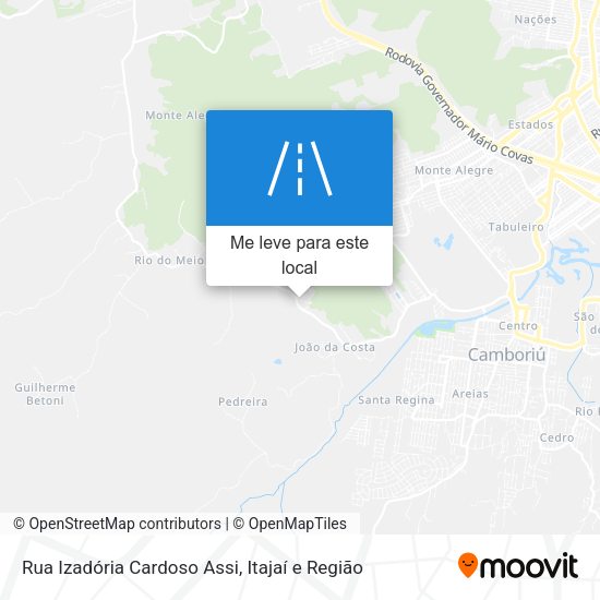 Rua Izadória Cardoso Assi mapa