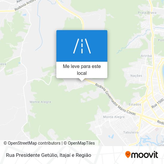Rua Presidente Getúlio mapa