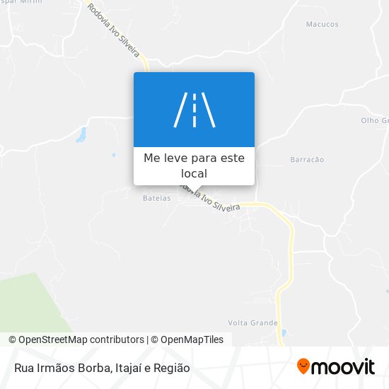 Rua Irmãos Borba mapa