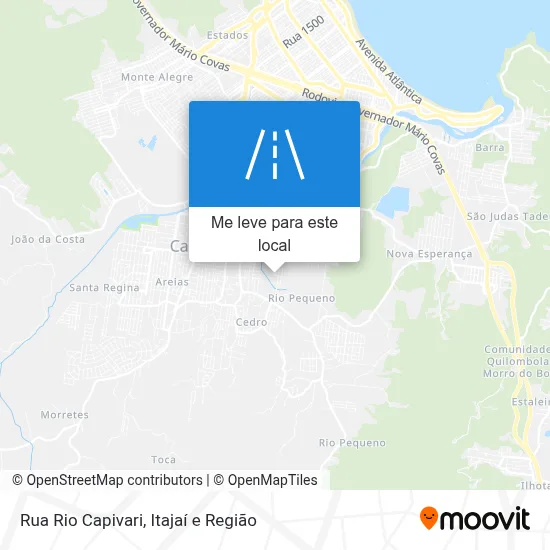 Rua Rio Capivari mapa