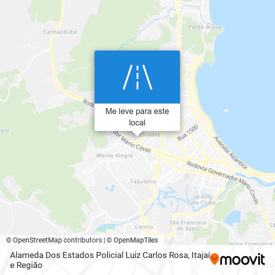 Alameda Dos Estados Policial Luiz Carlos Rosa mapa