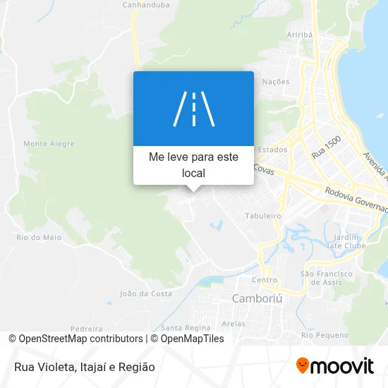 Rua Violeta mapa