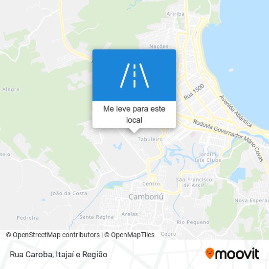 Rua Caroba mapa