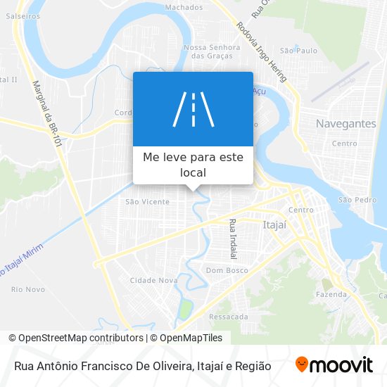 Rua Antônio Francisco De Oliveira mapa