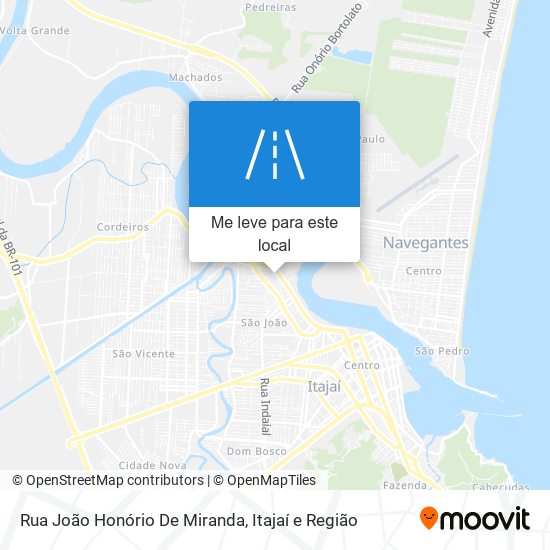 Rua João Honório De Miranda mapa