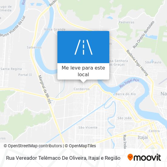 Rua Vereador Telêmaco De Oliveira mapa