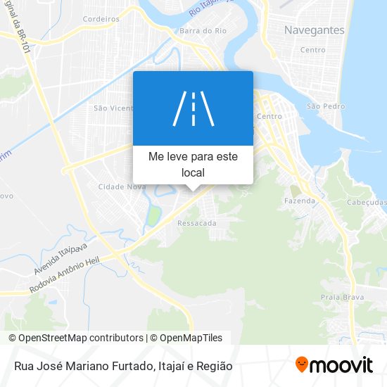 Rua José Mariano Furtado mapa