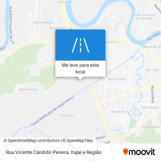 Rua Vicente Cândido Pereira mapa