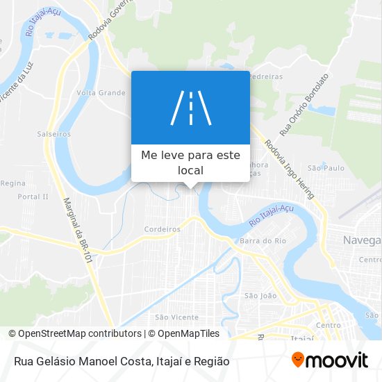 Rua Gelásio Manoel Costa mapa