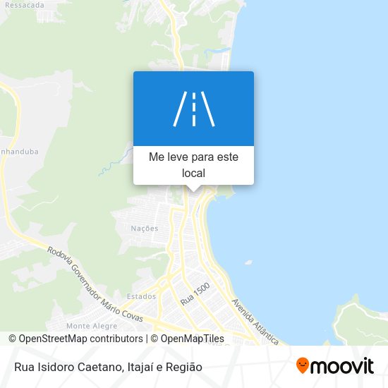 Rua Isidoro Caetano mapa