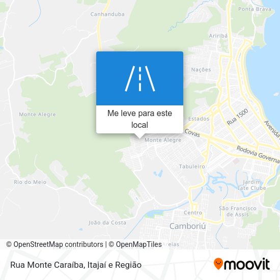 Rua Monte Caraíba mapa
